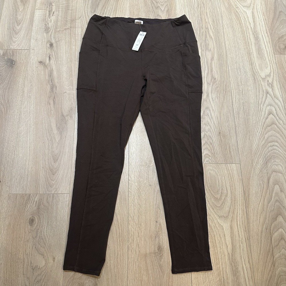 Chico's Zenergy So Slimming Pima Cotton Pocket Legging Pants Sz 2 US L 12/14 NWT